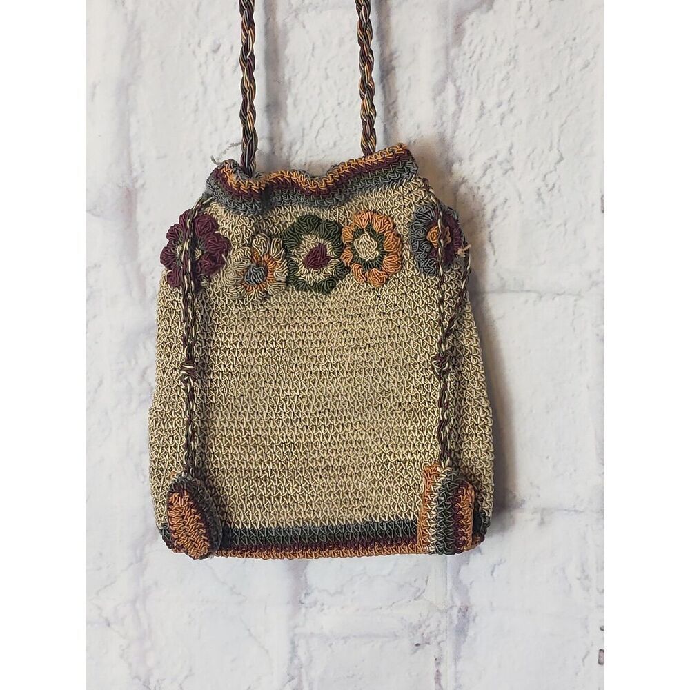 BOHO FESTIVAL Crochet Floral Crossbody Bag